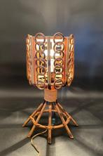 Lampe - Lampe Vintage en Rotin - Design Mid-Century Chic -