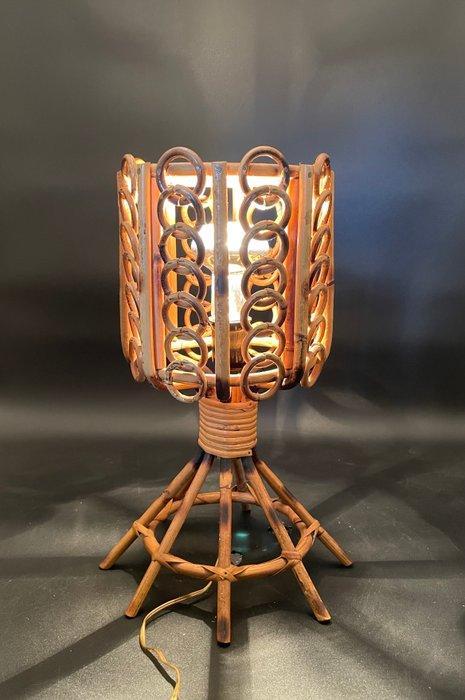 Lampe - Lampe Vintage en Rotin - Design Mid-Century Chic -, Antiek en Kunst, Kunst | Designobjecten
