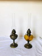 anciennes - S.H - Petroleumlamp (2) - Glas, Messing