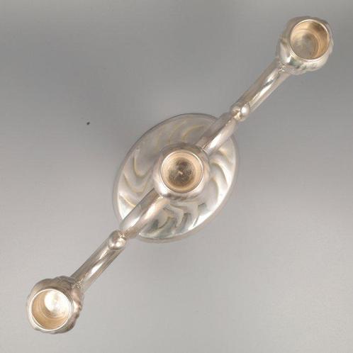 J. Schmid - Gelobde vorm - Kandelaar - .835 zilver, Antiek en Kunst, Antiek | Zilver en Goud