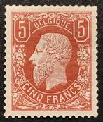 België 1869 - Leopold II 5 frank OBP 37 bruinrood - LUXE, Gestempeld