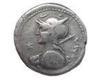 Romeinse Republiek. P. Nerva. 113-112 BC. AR Fourrée., Postzegels en Munten, Munten | Europa | Niet-Euromunten
