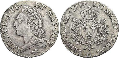 Ecu a la vielle tete 1774 D Frankreich Ludwig Xv 1715-1774, Timbres & Monnaies, Monnaies | Europe | Monnaies non-euro, Envoi