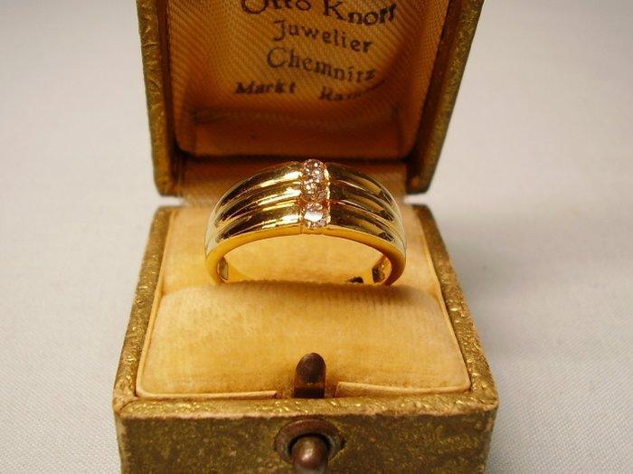 Zonder minimumprijs - Ring Zilver, Verguld - 0.21ct. tw., Handtassen en Accessoires, Ringen