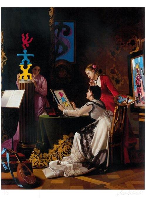 Leo Manelli (XX-XXI) - The Art Studio.. Basquiat, Warhol,, Antiek en Kunst, Kunst | Schilderijen | Modern