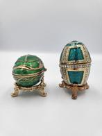 Lot de 2 élégantes boîtes à bijoux décoratives – Esprit œuf