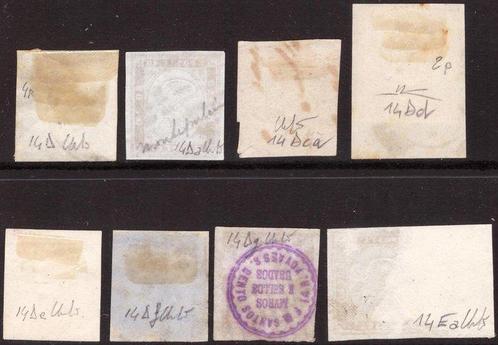 Italiaanse oude staten - Sardinië 1862/1863 - Loten van 8 x, Postzegels en Munten, Postzegels | Europa | Italië