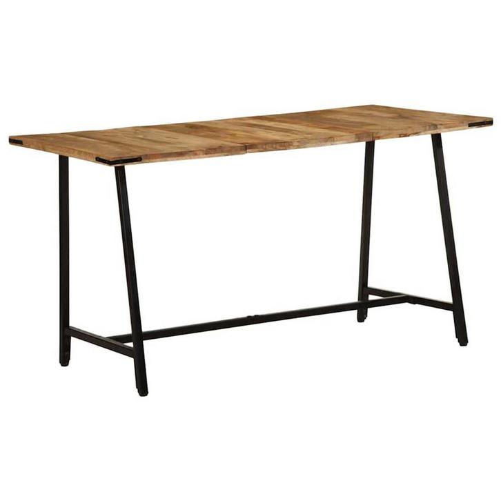 Stoere Eettafel 140x70 | Retour Deal | Hout & IJzer, Huis en Inrichting, Tafels | Eettafels, 50 tot 100 cm, 100 tot 150 cm, Rechthoekig