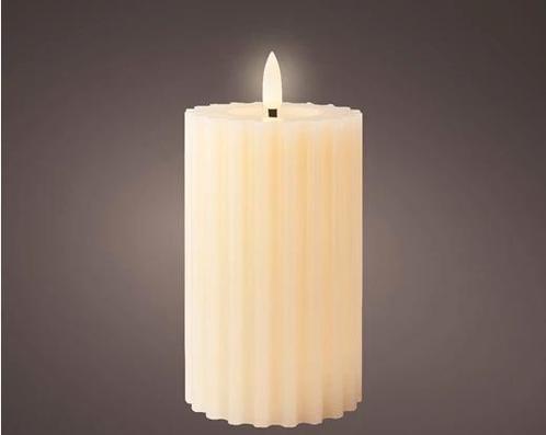Actie lumineo led kaars wax steady binnen, ribbel, met, Hobby en Vrije tijd, Knutselen, Nieuw