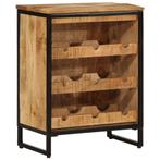 vidaXL Wijnrek voor 9 flessen 55x33x70 cm massief mangohout, Huis en Inrichting, Verzenden, Nieuw