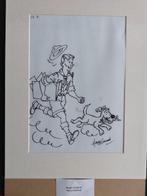 Tintin 24 B - Dessin original de Harry Edwood - Page volante, Livres, BD