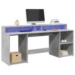 vidaXL Bureau met LED-verlichting 200x55x91 cm bewerkt hout, Verzenden, Nieuw