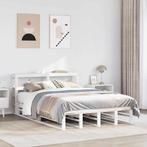 vidaXL Bedframe zonder matras massief grenenhout wit 140x190, Huis en Inrichting, Slaapkamer | Bedden, Verzenden, Nieuw