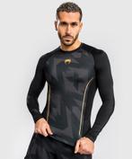 Venum Razor Rash Guard Lange Mouwen Zwart Goud, Nieuw, Maat 56/58 (XL), Venum, Vechtsport