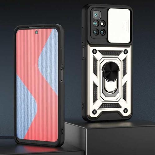 Xiaomi Redmi Note 10S - Armor Hoesje met Kickstand en Camera, Telecommunicatie, Mobiele telefoons | Hoesjes en Screenprotectors | Overige merken