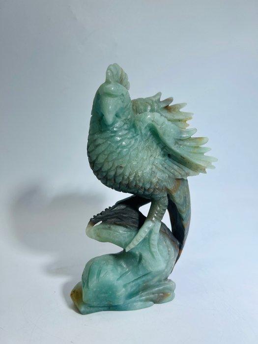 Natuurschoon vastgelegd – Papegaai standbeeld in gepolijst, Antiek en Kunst, Curiosa en Brocante