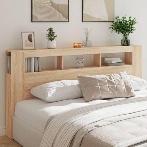 vidaXL Hoofdbord met LED 200x18,5x103,5 cm bewerkt hout, Huis en Inrichting, Slaapkamer | Bedden, Nieuw, Verzenden
