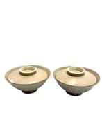 Japanse vintage met deksel rijstkommen – koppelset /