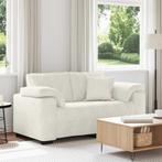 vidaXL Loveseat Sofa Crème 120 cm Fluweel, Huis en Inrichting, Zetels | Zetels, Verzenden, Nieuw