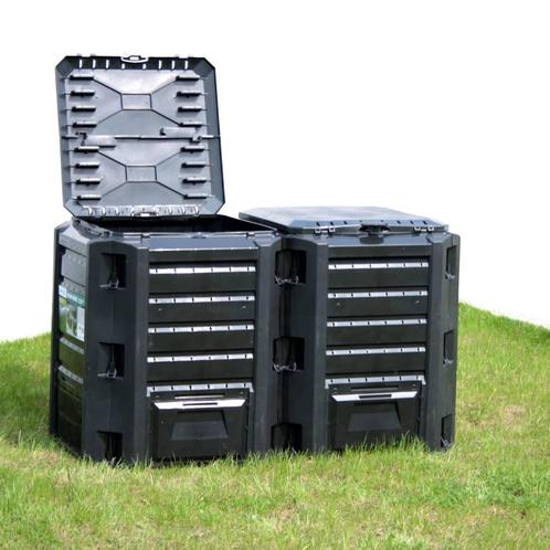 vidaXL Compostbak 1600 L zwart, Tuin en Terras, Overige Tuin en Terras, Nieuw, Verzenden