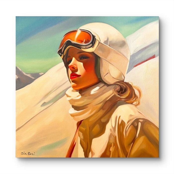 Biatturi Irina - Skieuse, Antiquités & Art, Art | Objets design