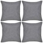 vidaXL Housses de coussin 4 pcs Aspect de lin Anthracite 50x
