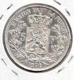 België. Leopold II. 5 Francs jaar 1871 morin 158 zilver 22,5, Postzegels en Munten