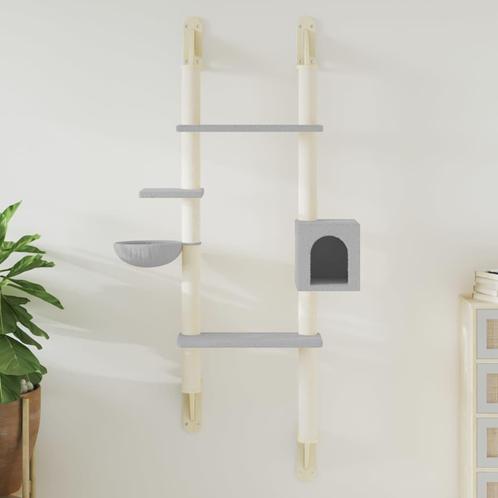 vidaXL Kattenmeubel wandgemonteerd met krabpaal 180 cm, Dieren en Toebehoren, Katten-accessoires, Nieuw, Verzenden