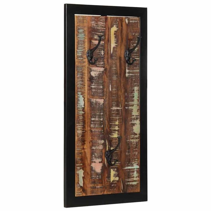 vidaXL Kapstok 40x2x80 cm massief gerecycled hout, Huis en Inrichting, Woonaccessoires | Kapstokken, Nieuw, Verzenden
