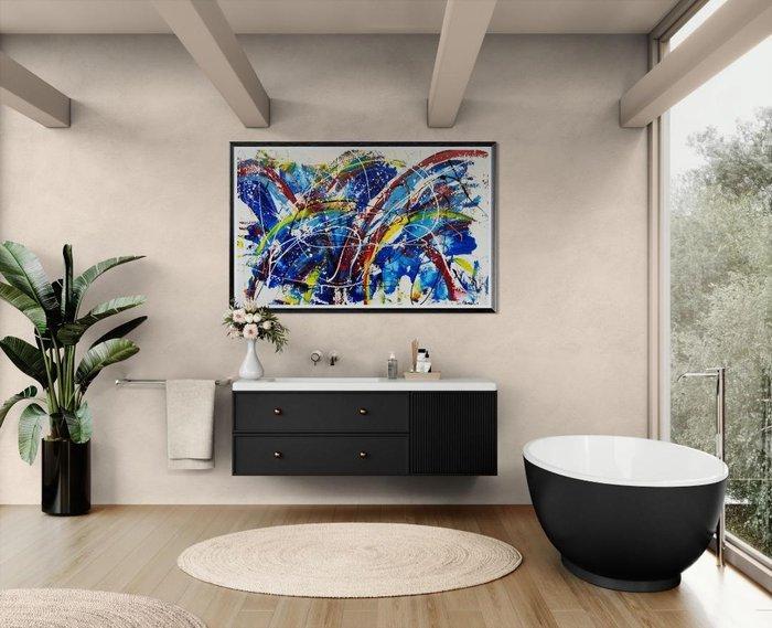 Luc Mora - Bleu extreme - XXXL, Antiek en Kunst, Kunst | Schilderijen | Modern