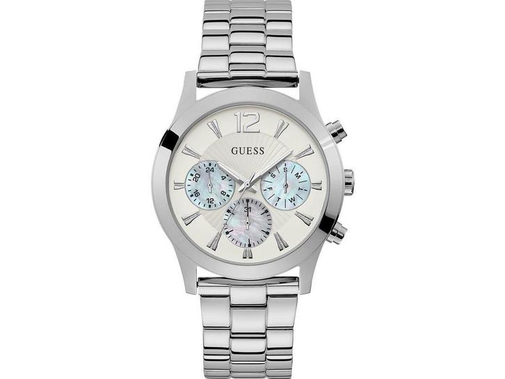 Guess Skylar - Polshorloge - Quartz - 42 mm Zilverkleurig, Huis en Inrichting, Woonaccessoires | Overige, Zo goed als nieuw, Verzenden