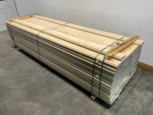 Veiling - 30x Vuren blokhutprofiel mes- en groef 330x14,5x4,, Doe-het-zelf en Bouw, Hout en Planken, Nieuw