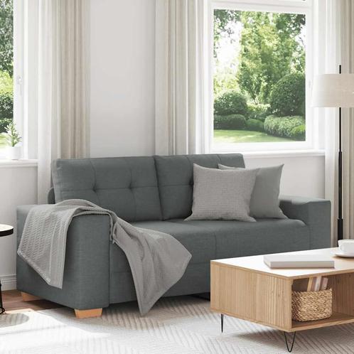 vidaXL Loveseat bank 140 cm stof donkergrijs, Huis en Inrichting, Zetels | Zetels, Nieuw, Verzenden
