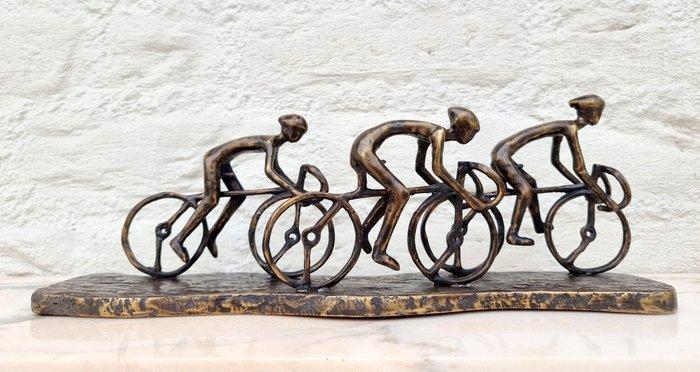 Beeldje - Peleton wielrenners - Brons, Antiek en Kunst, Kunst | Designobjecten