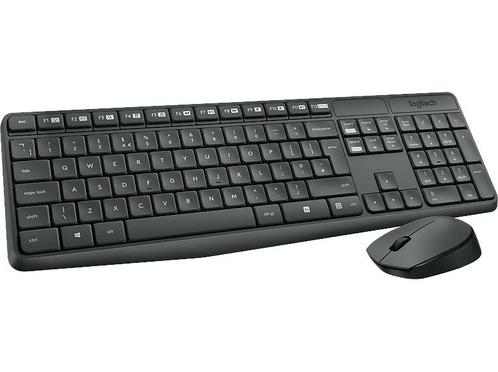 Logitech - Draadloos toetsenbord + muis - Azerty - Zwart, Computers en Software, Toetsenborden, Draadloos, Azerty, Nieuw, Verzenden