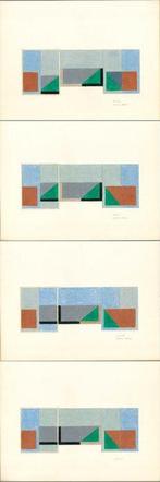 Bruce Boice (1941) - Composition (4x), Antiek en Kunst