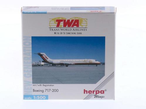 Schaal 1:500 Herpa 512374 TWA - Trans World Airlines Boei..., Hobby en Vrije tijd, Modelbouw | Vliegtuigen en Helikopters, Zo goed als nieuw