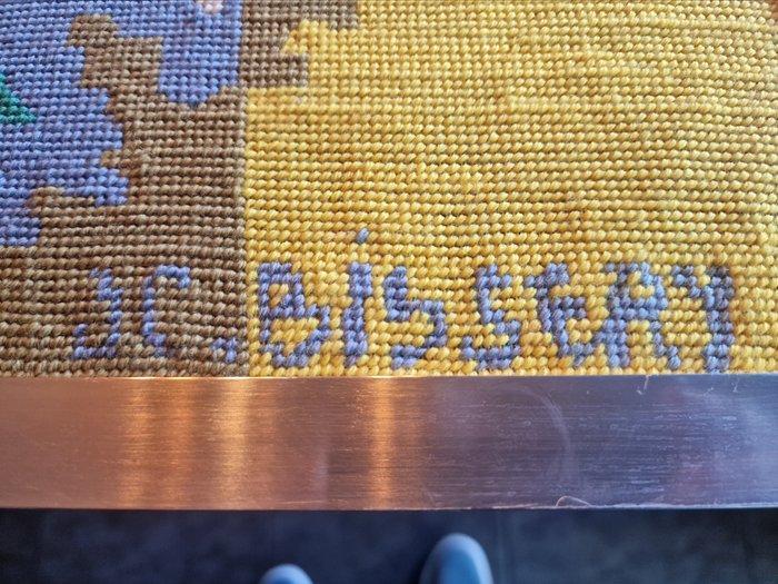 Jean-Claude Bissery - Wandtapijt - 58 cm - 88 cm - Soleil, Antiek en Kunst, Curiosa en Brocante