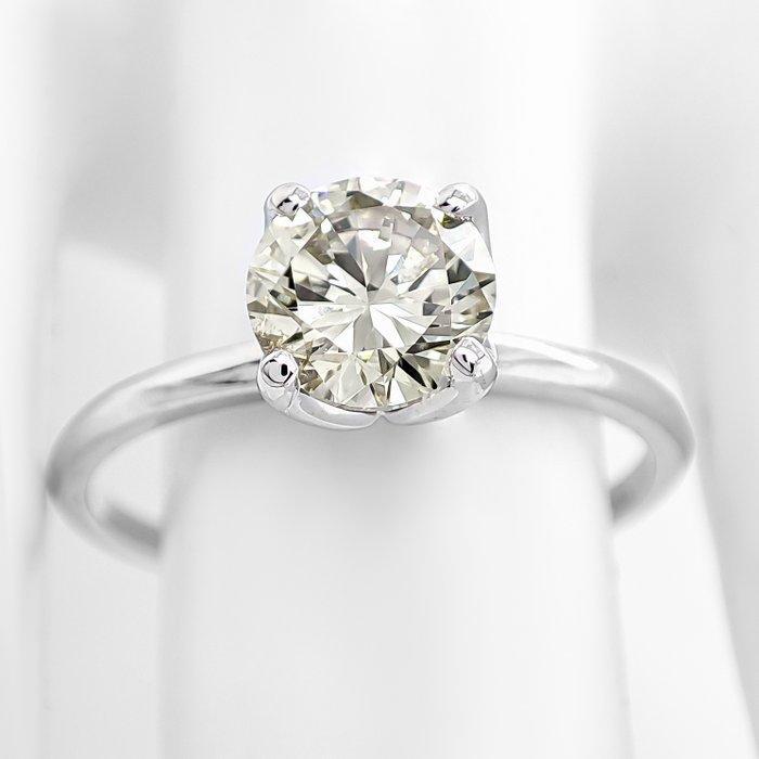 Sans prix de réserve - Bague - 14 carats Or blanc - 0.98ct., Handtassen en Accessoires, Ringen