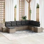 vidaXL Tuinbank Set met kussen 8 pcs Poly rattan, Tuin en Terras, Verzenden, Nieuw