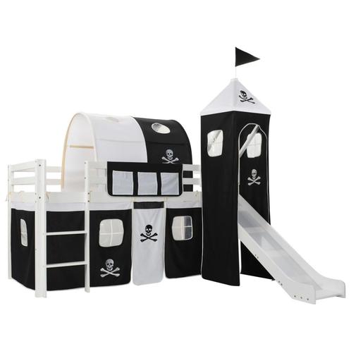 vidaXL Kinderhoogslaper met glijbaan en ladder 97x208 cm, Kinderen en Baby's, Kinderkamer | Bedden, Nieuw, Verzenden