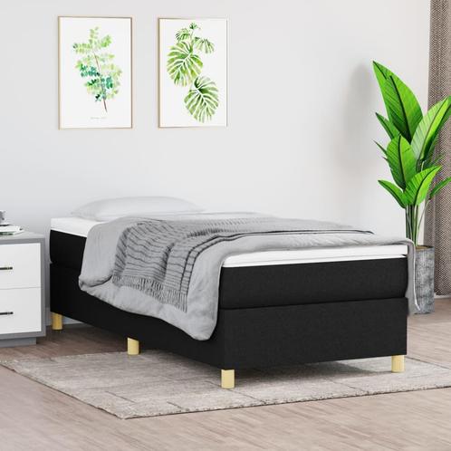 vidaXL Sommier Ã  lattes de lit avec matelas Noir, Huis en Inrichting, Slaapkamer | Bedden, Verzenden