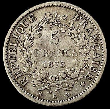 Frankrijk. 5 Francs - 1873 K - (R1228) (Zonder Minimumprijs), Postzegels en Munten, Munten | Europa | Niet-Euromunten