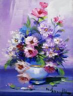 Mario Smeraglia (1950) - Vaso  decorato con fiori