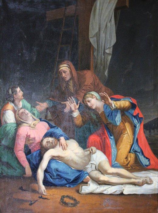 Annibale Carracci(1560-1609)-Seguace di - Pietà con le tre, Antiek en Kunst, Kunst | Schilderijen | Klassiek