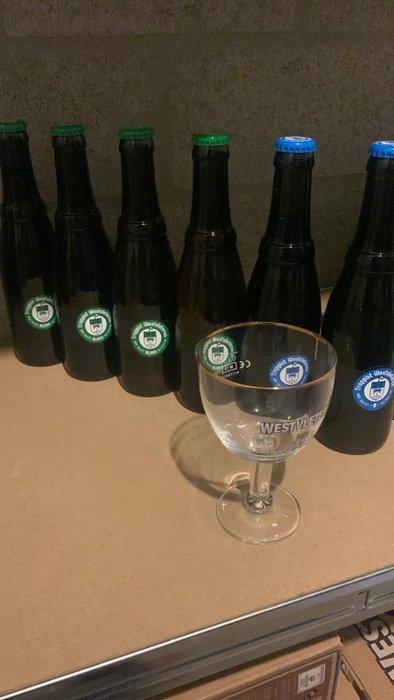 Westvleteren - VI, VIII & XII met bril - 33cl - 12 flessen, Verzamelen, Wijnen