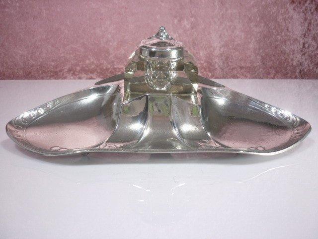 Art nouveau Urania Friedrich Adler - Bureauset - Zilvertin-, Antiek en Kunst, Kunst | Designobjecten