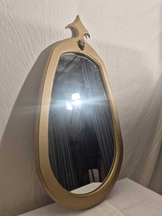 Pieterman - Spiegel- Spiegel met Porseleinen poppetje -, Antiek en Kunst, Curiosa en Brocante