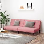 vidaXL Slaapbank 2-zits fluweel roze, Verzenden, Nieuw