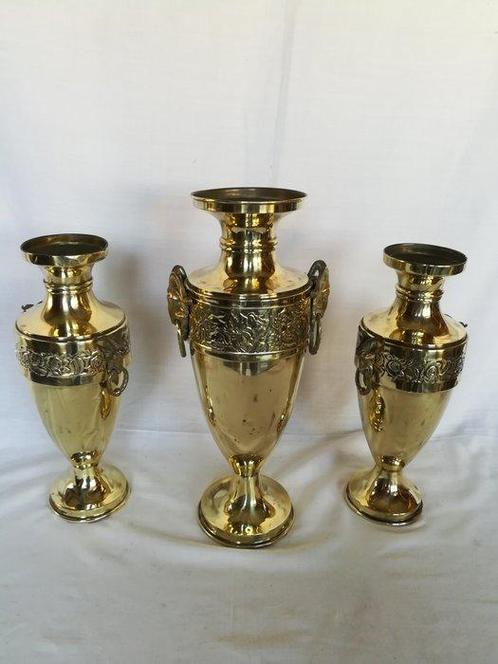 Vase (3) - Laiton - Début du XXe siècle, Antiquités & Art, Antiquités | Autres Antiquités